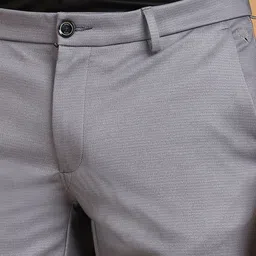 Allen Solly Men Mid-Rise Textured Slim Fit Formal Trouser image 5