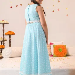 pspeaches Girls Printed Ready to Wear Lehenga & Blouse With Dupatta image 2