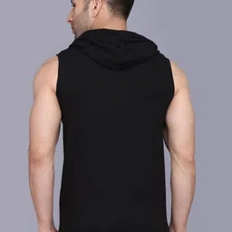 SLOWLORIS Pack Of 2 Printed Hooded Innerwear Vest image 5