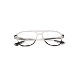 HASHTAG EYEWEAR Unisex Blulite Clear Lens Square Full Rim Eyeglass-Nekcc-1160022-Wht-Blk (52) image 5