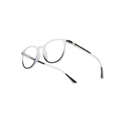 HASHTAG EYEWEAR Unisex Idefend Clear Lens Round Full Rim Eyeglass-Nekcc-1160092-Wht-Blk (49) image 5
