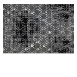 PRESTO Grey & Black Geometric Printed No Shredding Carpet image 2