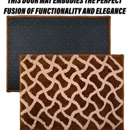 Kuber Industries Brown Geometric Cotton Doormat image 4