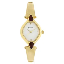 Sonata Quartz Analog White Dial Stainless Steel Strap Watch for Women-picture-23