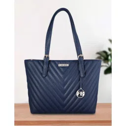FLYING BERRY Women Pu Textured Blue Tote Bag-picture-29