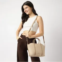 fastrack accessories Fastrack Beige Solid Urban Chic Slingbag with Detachable Strap-picture-20