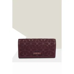Allen Solly Women Casual Textured Maroon Wallet-image-11