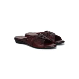 Zoom Shoes Women Red Leather Sandals-image-3