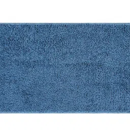 luxe home international Blue Solids Microfiber Bath Mat - Set of 1 image 2