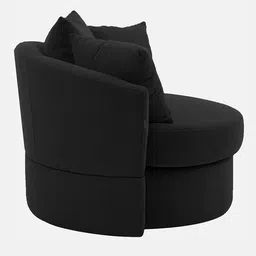 home lifestylez Cloro Accent Chair in Black Colour image 3