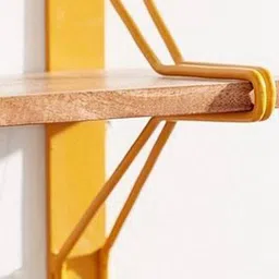 woodenmood Multi Coloured Solid Wood Wall Shelf image 3