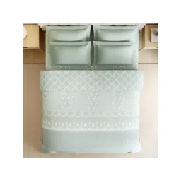 SPACES Alive 100% Cotton Floral Print Double Quilts - Light Aqua image 3