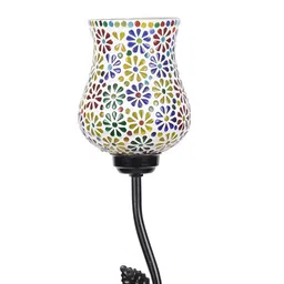 devansh Rothwell Black Glass Shade Floor Lamp image 3