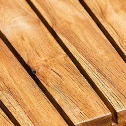 woodenmood Hevea Solid Wood Bench in Rustic Teak Brown Finish image 3