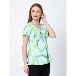 Zelena Cotton Elastane Maternity Top - Pista image 4