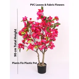 ARICK DECOR Artificial Bougainvillea Flowers Plants with Pot (90 Cm Tall, Pink) image 4