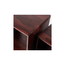 ikiriya Oakland Solid Wood Side Table in Walnut Brown Finish image 4