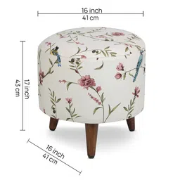 globally indian Oliver Solid Wood Ottoman image 5