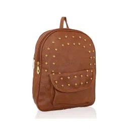 KLEIO Designer Studded Casual Backpack With A Flap Pocket For Women/girls image 5