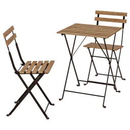 ikea tärnö Table+2 chairs, outdoor, black/light brown stained-picture-10