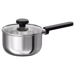 ikea middagsmat Saucepan with lid, clear glass/stainless steel, 2 l-picture-31