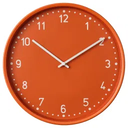 ikea bondis Wall clock, orange, 38 cm image 1