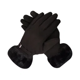 LOOM LEGACY Women Solid Acrylic Snow Proof Touchscreen Soft Winter Gloves image 2