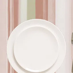 CASABLEU Pink & White Striped 6-Seater Rectangle Table Cover image 2