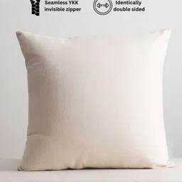 Copper-Red White Square Cushion Covers image 3