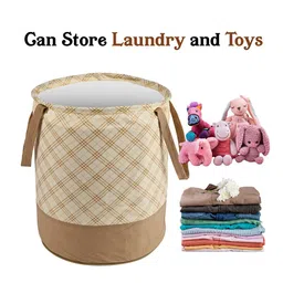 Kuber Industries Cream Colored & Beige Printed Foldable Laundry Bags 45 l image 3