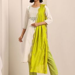 Libas Women Floral Kurta with Trousers & With Dupatta-picture-29