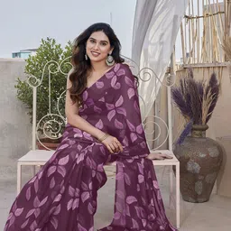 KALINI Floral Printed Saree image 5
