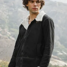 Campus Sutra Men Colourblocked Lightweight Biker Jacket image 2