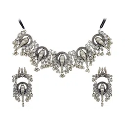 N S G Silver Plated Beaded Jewellery Set-picture-16