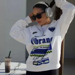 LULU & SKY Women Printed Hooded Long Sleeves Sweatshirt image 4