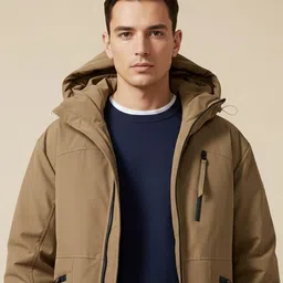 Mast & Harbour Hooded Camouflage Padded Jacket image 3