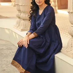 Anni Designer Women Solid A-Line Kurta with Trousers image 4