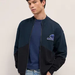 THE BEAR HOUSE Men Colourblocked Zip Front Sweatshirt-image-51