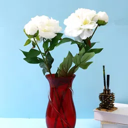 TAYHAA Red Handcrafted Glass FlowerVases-picture-21
