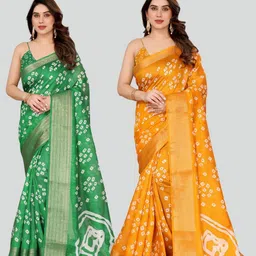 Moda Rapido Bandhani Zari Saree image 3