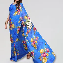 Moda Rapido Floral Printed Saree image 4