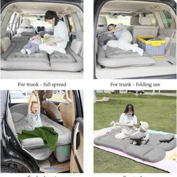 allextreme Air Mattress Portable & Multifunctional Car Bed with 2-Inflatable Cushion Pillows Quick Inflation Design Ideal for Sleeping & Camping Car Inflatable Bed image 4