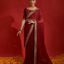 Mitera Ethnic Motifs Sequinned  Saree-picture-30