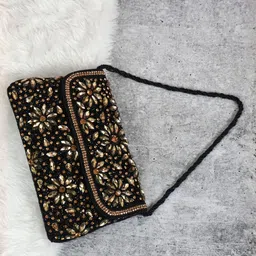 OSTY Embroidered Envelope Clutch image 3