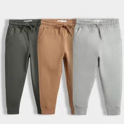 Orange Sugar Kids Unisex Pack of 3 Winter Fleece Joggers-image-88
