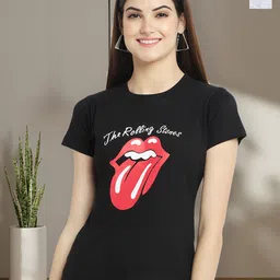 Dreambe Women Pack of 2 Typography Printed Round Neck Cotton T-shirts-picture-37