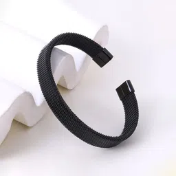 Jewels Galaxy Men Stainless Steel Gold-Plated Cuff Bracelet image 5