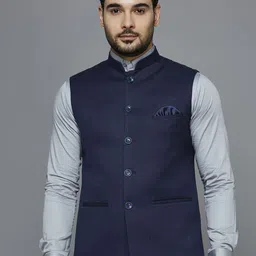 ESSAS club Self Design Mandarin-Neck Nehru Jacket-picture-18