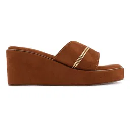 DressBerry Women Solid Round Toe Mules image 2