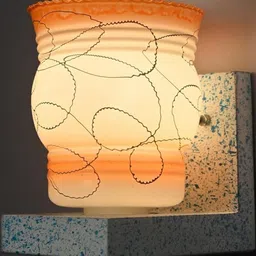 SOMIL Orange Glass Cylinder Printed Wall Lamps-picture-13